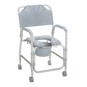 Portable Shower Chair Commode Wheels Casters Drive Medical 11114kd-1