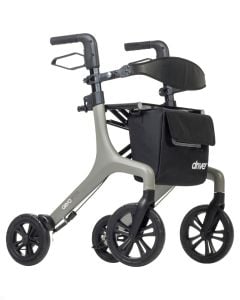 AeroWalk Ultra-Lite Rollator Walker, Grey by Drive Medical 10277gy