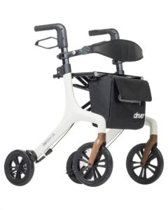 The AeroWalk Ultra-Lite Rollator Walker, White by Drive Medical 10277wt