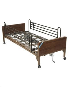 Multi Height Manual Hospital Bed | Full Rails Drive Medical 15003bv-fr
