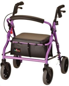 ZOOM 18 ROLLING WALKER, 18" Seat Height - PINK by Nova