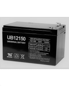 15Ah 12V Mobility Scooter Battery, Universal, 4.2 MM Hole Terminal UB12150