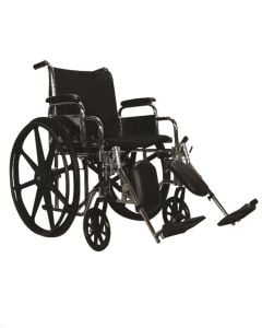 Silver Steel Easy Glide Adjustable Wheelchair - Roscoe Medical