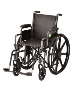 HAMMERTONE WHEELCHAIR- 18 INCH WITH DETACHABLE ARMS & SWINGAWAY FOOTREST 