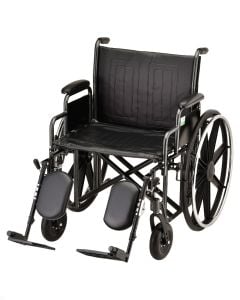 HAMMERTONE WHEELCHAIR- 24 INCH STEEL WITH DETACHABLE ARMS & ELEVATING LEGREST