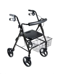 DLite Black Rollator Walker 8 Inch Wheels Drive Medical 750nbk