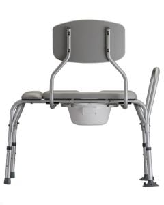 PADDED TRANSFER BENCH WITH COMMODE WITH DETACHABLE BACK by Nova