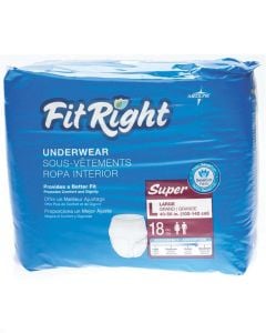 Bag of Medline FitRight Super Protective Underwear Large FIT33505