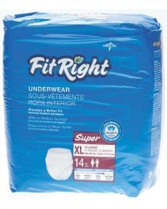 Bag of Medline FitRight Super Protective Underwear X Large FIT33600