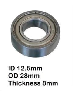 Silver Sport Recliner Fork Stem Bearing (2 needed) Flat Dust Cap Drive Medical STDS8M4601