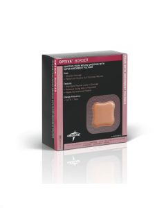 Box of Medline Optiva Foam Border Dressings MSC6744EP