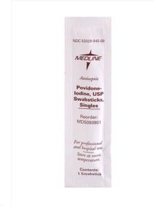 Box of Medline Povidone Iodine Swabsticks MDS093901ZZ