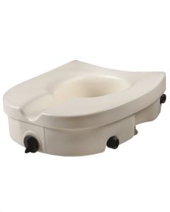 White Plastic Raised Toilet Seat - Roscoe Medical