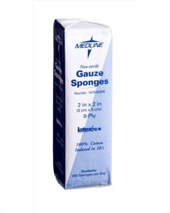 Case of 5000 Medline Woven Non Sterile Gauze Sponges NON25208