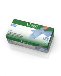 Case of 1300 CURAD Nitrile Exam Gloves | Blue | X-Large