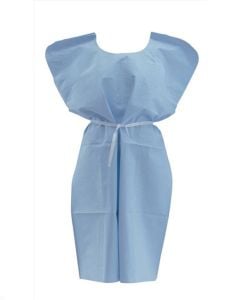  Medline Disposable Patient Gowns in Blue in NON24244 30" X 42"