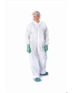 Medline Heavyweight Spunbound Coveralls in White in X-Large NONCV150XL X-Large