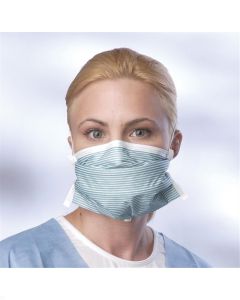 Medline N95 Flat Fold Respirator Masks White/Green One Size Fits Most NON27501Z