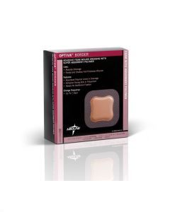 Case of Medline Optiva Foam Border Dressings MSC6733EPZ