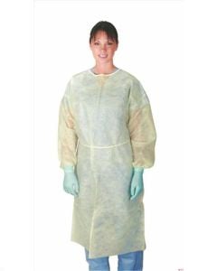 Medline Polypropylene Isolation Gowns in Yellow in X-Large CRI4001 X-Large