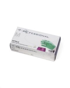 Medline Professional Nitrile Exam Gloves Aloe Green Medium