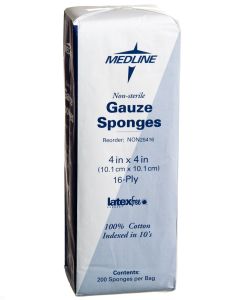 Case of Medline Woven Non Sterile Gauze Sponges NON25416Z
