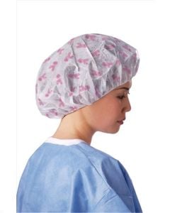 Pro Series Pro Series Bouffant Caps in Pink Ribbon in NON28230R