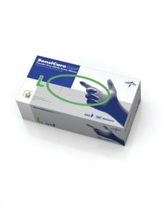 SensiCare Ice Blue Nitrile Exam Gloves Violet Blue Large 2500