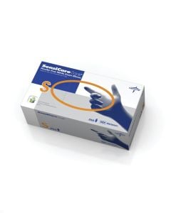 Case of SensiCare Ice Blue Nitrile Exam Gloves | Violet Blue | Small