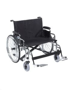 Sentra EC Heavy Duty Extra Wide Wheelchair, Detachable Desk Arms, Swing away Footrests, 28" Seat