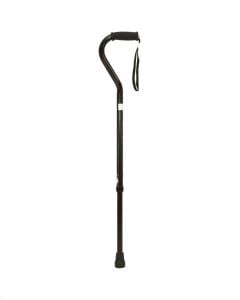 Black Aluminum Offset Aluminum Cane - Roscoe Medical