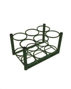 Green Steel Roscoe Cylinder Racks and Stands - Roscoe Medical