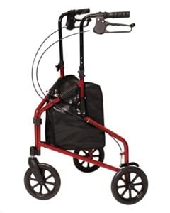 Lumex GF 3-Wheel Cruiser, Aluminum Rollator, Metallic Burgundy