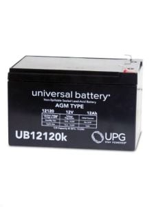 12Ah 12V Mobility Scooter Battery, Universal, F1 Terminal UB12120 (Default)