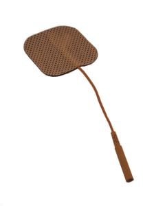 Electrodes, Foil Bag, 1.5" x 1.5", Tan Cloth - Current Solutions
