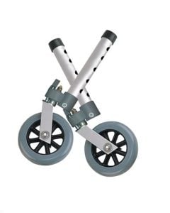 Pair of Swivel Lock 5" Walker Wheels by Drive Medical