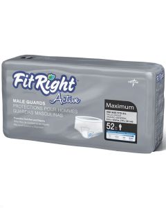 FitRight Active Male Guards, Maximum Absorbency | 52 6" X 11"