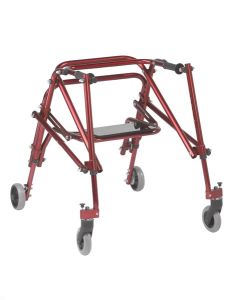 Castle Red Medium Nimbo Posterior Walker With Seat Drive Medical KA3200S-2GCR	