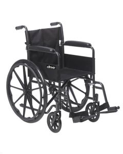 Silver Sport 18" Wheelchair with Swing Away Removable Footrest by Drive