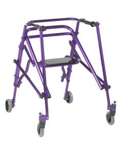 Large Nimbo Lightweight Purple Posterior Posture Walker with Seat by Wenzelite