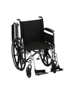 HAMMERTONE WHEELCHAIR- 18 INCH LIGHTWEIGHT WITH FLIP BACK FULL ARMS & SWINGAWAY FOOTREST
