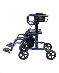 Lumex Hybrid LX Rollator Transport Chair, Majestic Blue