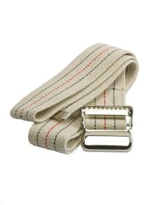 Medline Washable Cotton Gait Belts Natural Blue & Red Stripes MDT821203