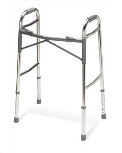 Medline Adult Heavy Duty Two Button Folding Walkers G07767