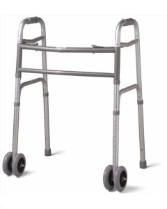 Medline Bariatric Folding Walker with 5" Wheels MDS86410XWW