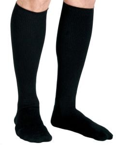 Medline CURAD Cushioned Compression Socks Black C MDS1714CBSH