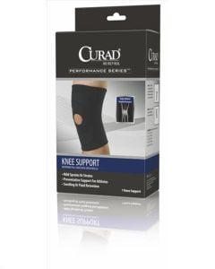Medline CURAD Open Patella Knee Supports Black Large ORT23200LD