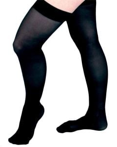 Medline CURAD Thigh High Compression Hosiery Black B MDS1707BBH