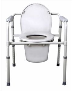 Medline Folding Steel Commode MDS89664FR