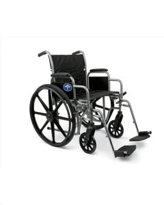 K1 Basic Wheelchair with Desk-Length Arms and Swing-Away Footrests,